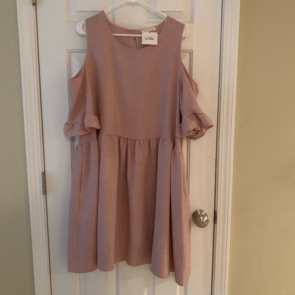 Mauve Cold Shoulder Dress